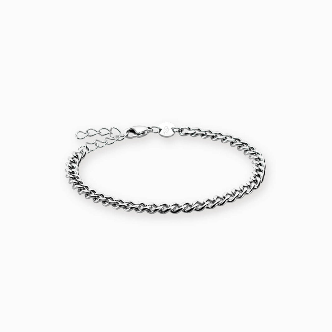 Silver Grand Round Mesh Bracelet
