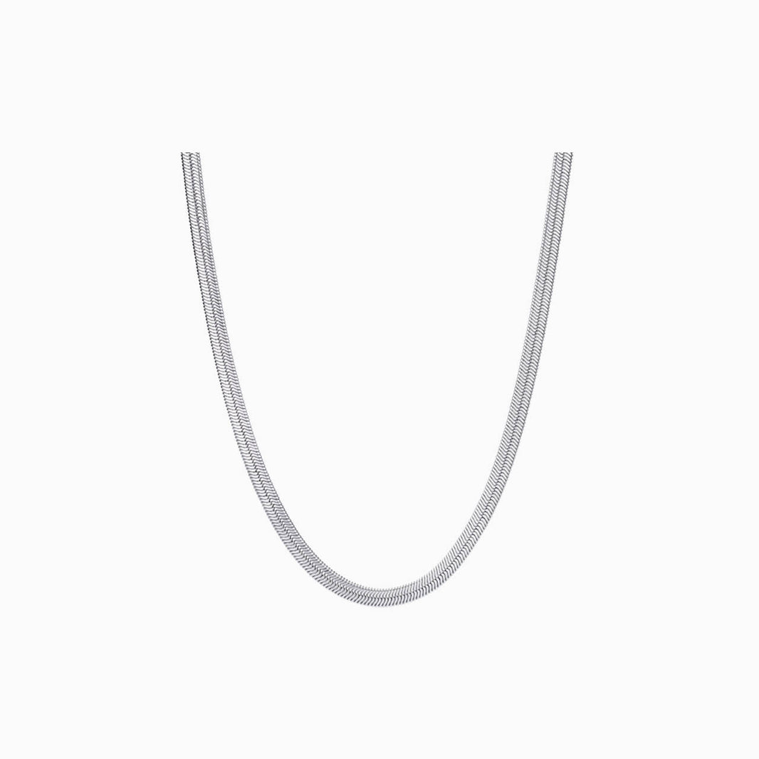 Hypoallergenic Medium Link Necklace in silver