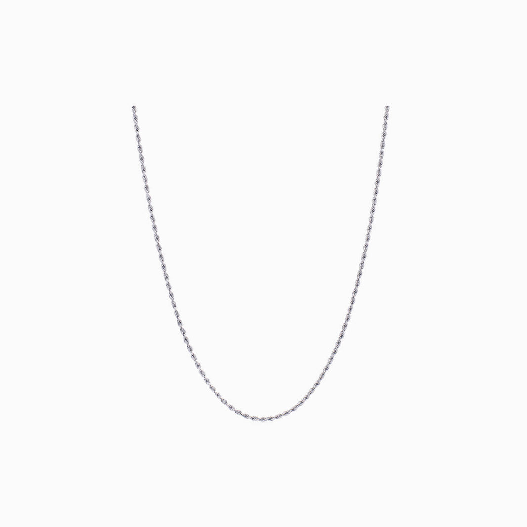 Tiny twist necklace in silver color