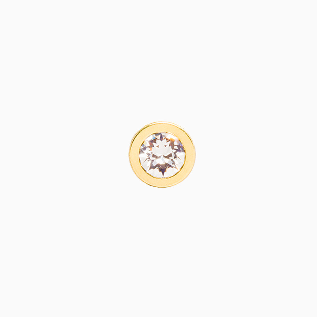 8mm Grand Bezel Crystal Necklace Pendant