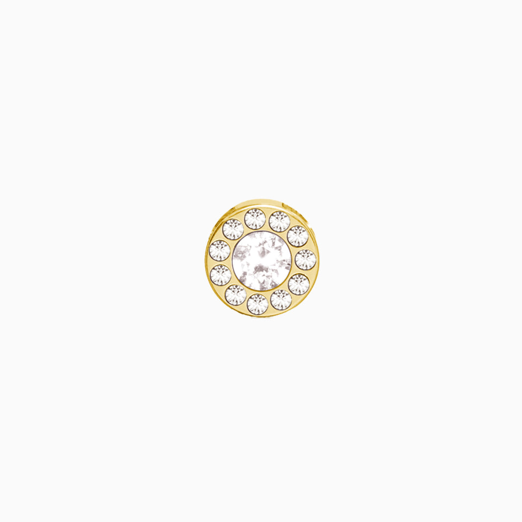 Halo Crystal Pendant in Golden