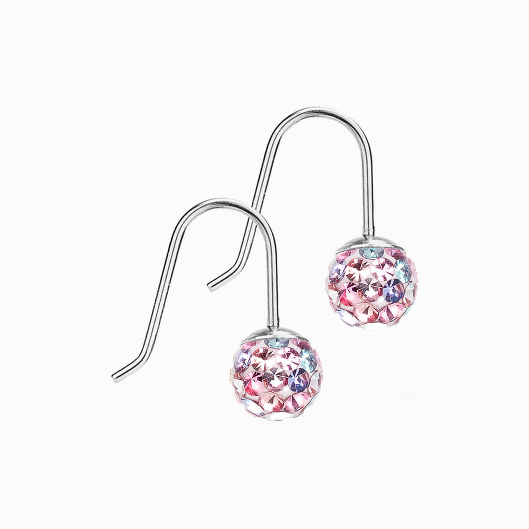 Crystal Ball Pendant Earrings