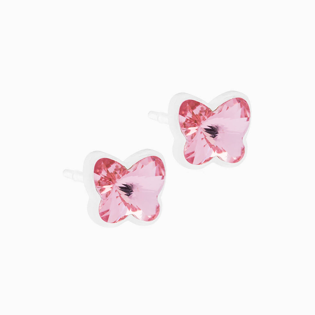 Light Rose Butterfly Earrings