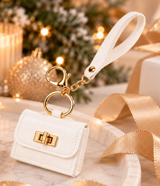 Pu Leather Bag Key Chain (Color Varies)