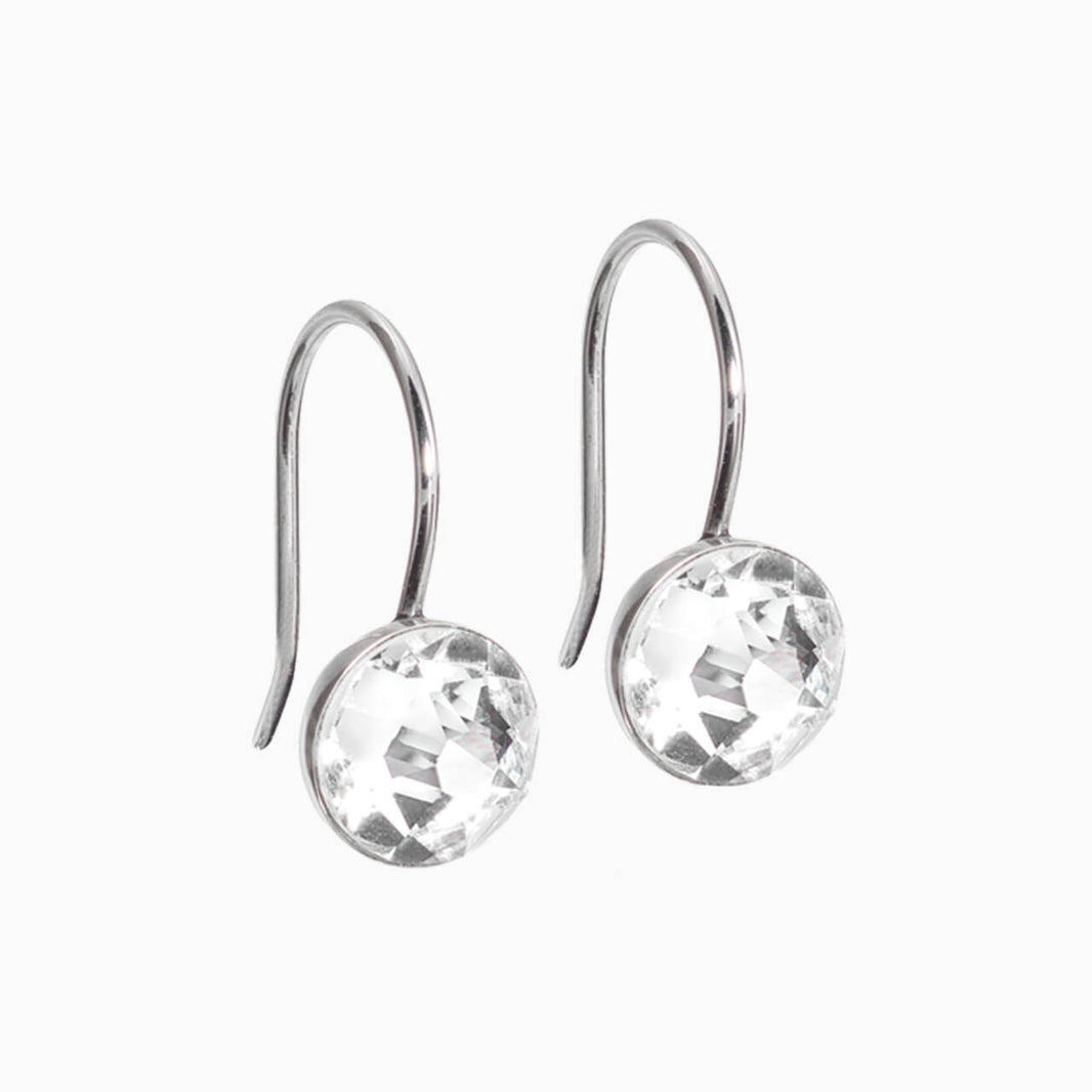 Pendant Bezel Earrings in Crystal