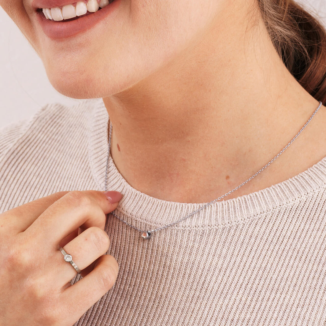 Bezel Crystal Necklace