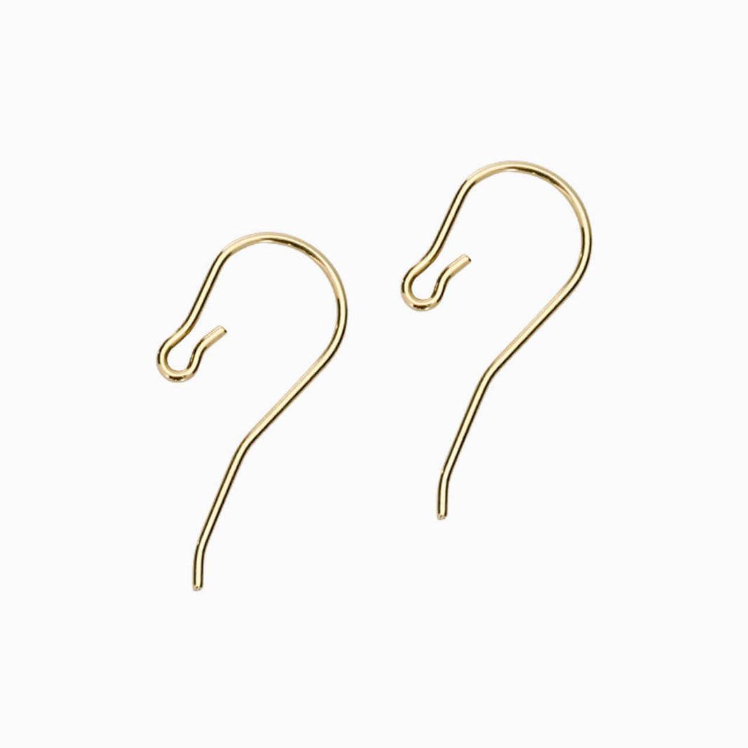 Hypoallergenic Ear Hooks in Golden Pure Medical Grade Titanium