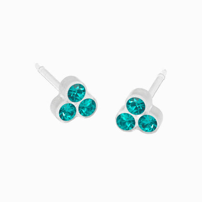 Medical Plastic 6mm Clover Earrings