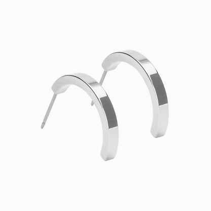 Pendant Plain Curved Earrings