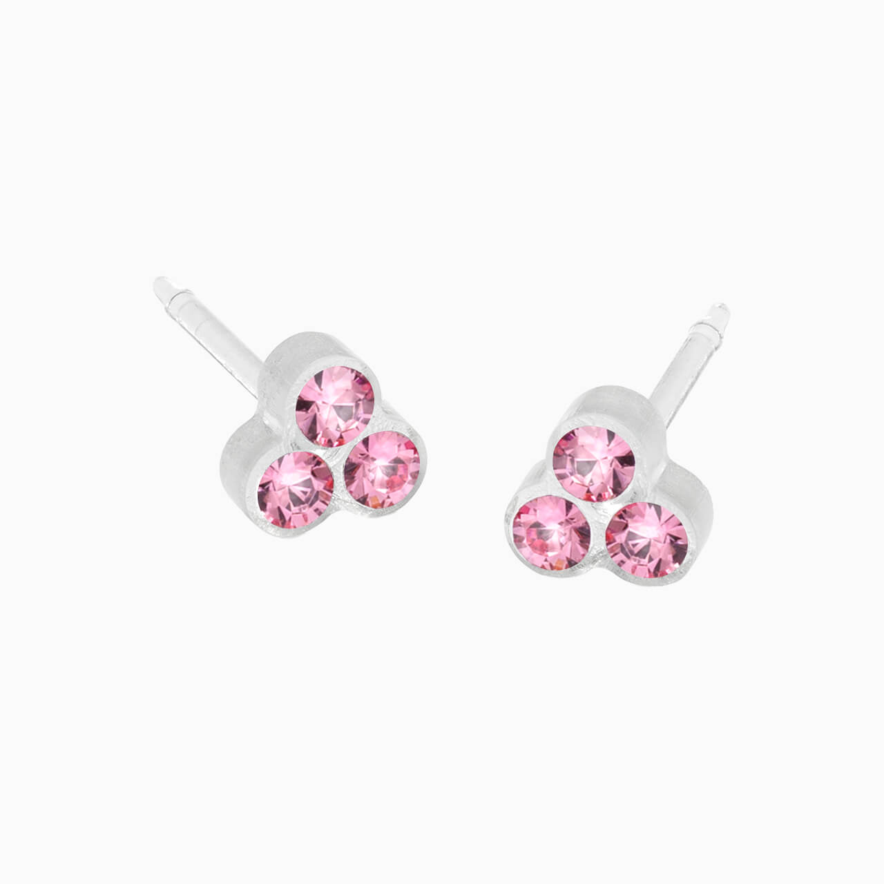 Medical Plastic 6mm Clover Earrings