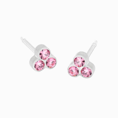Medical Plastic 6mm Clover Earrings