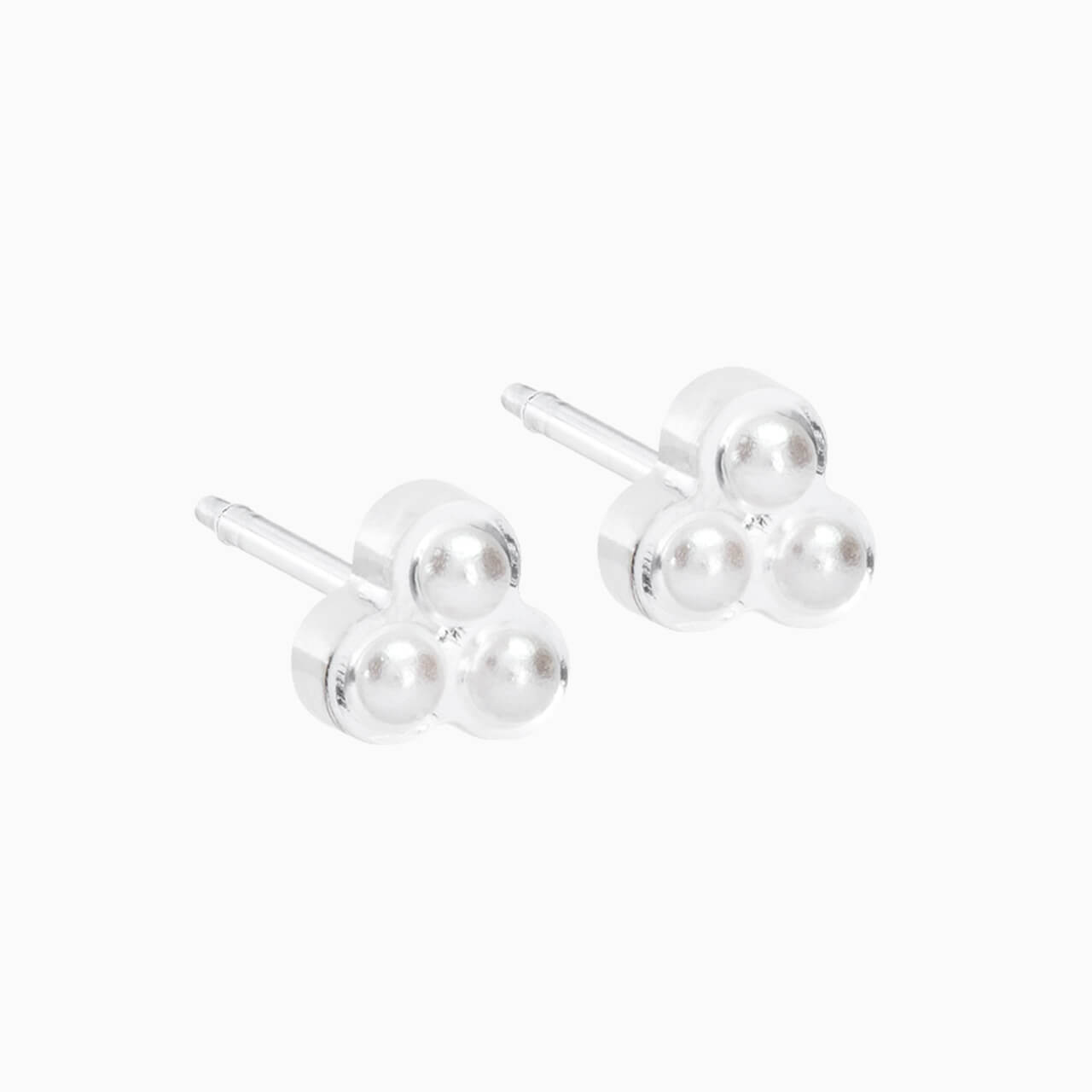 Medical Plastic 6mm Clover Earrings