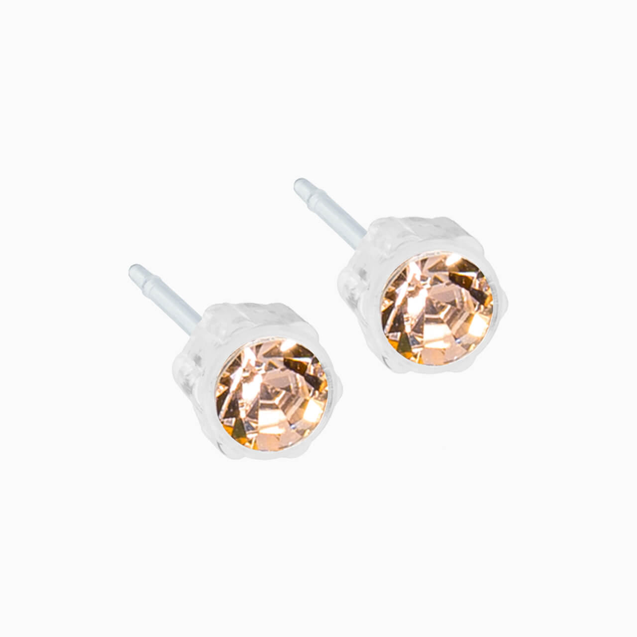 Medical Plastic 4mm Earrings