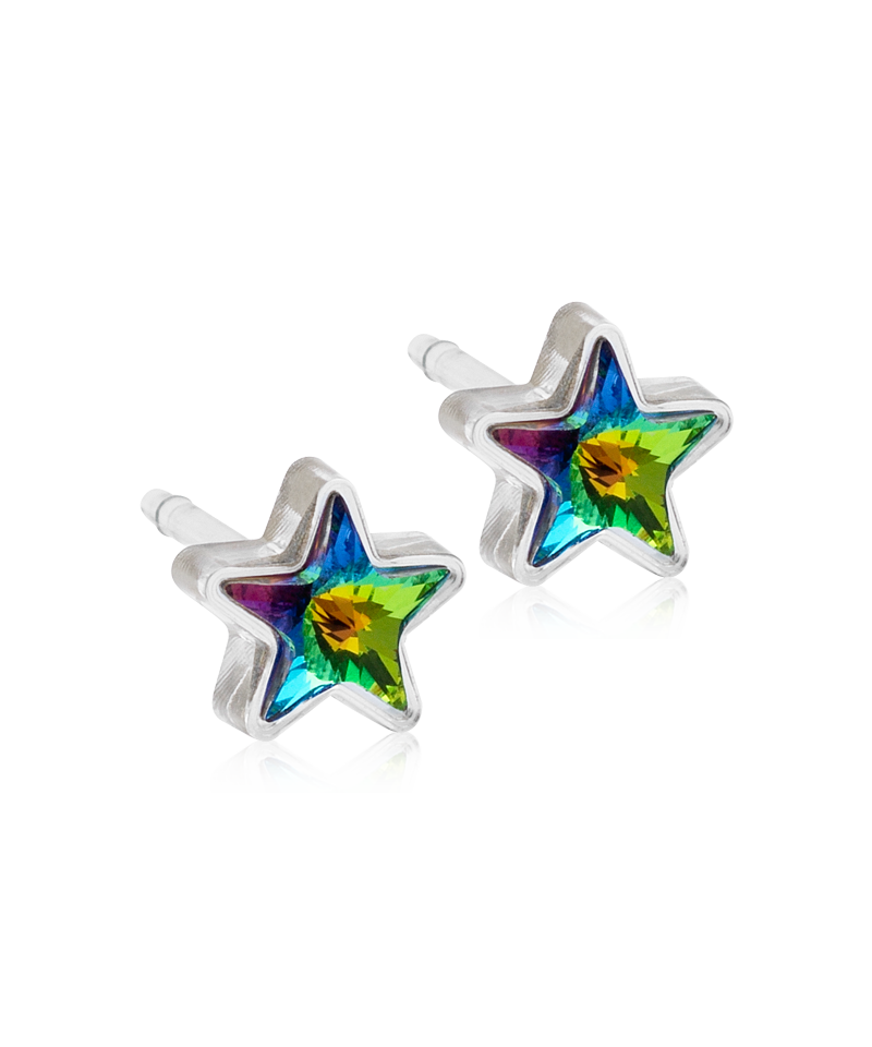 Medical Plastic 6mm Star Earrings