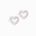 Medical Plastic 10mm Brilliance Heart Earrings