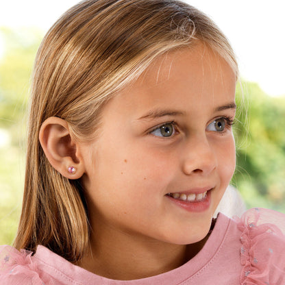 Medical Plastic 6mm Heart Earrings