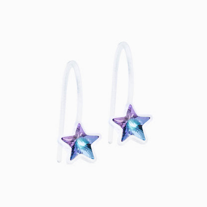 Medical Plastic 6mm Pendant Star in Lilac Shimmer