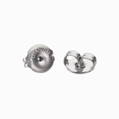Earring backs made from pure medical grade titanium