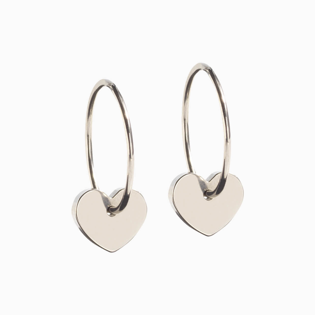 Heart Pendant Ear Rings, nickel free