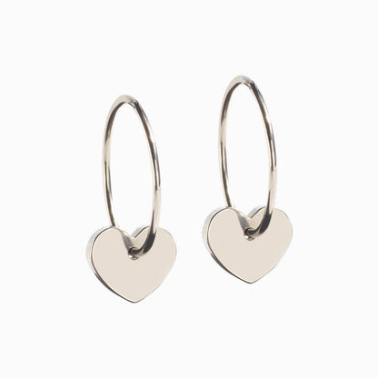 Heart Pendant Ear Rings, nickel free