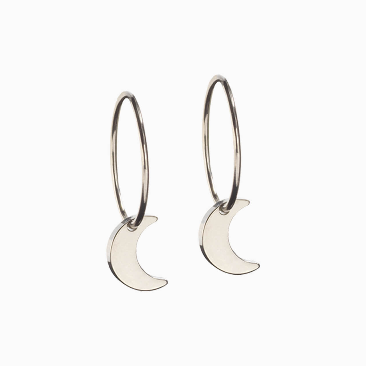Moon Pendant 14mm Ear Rings