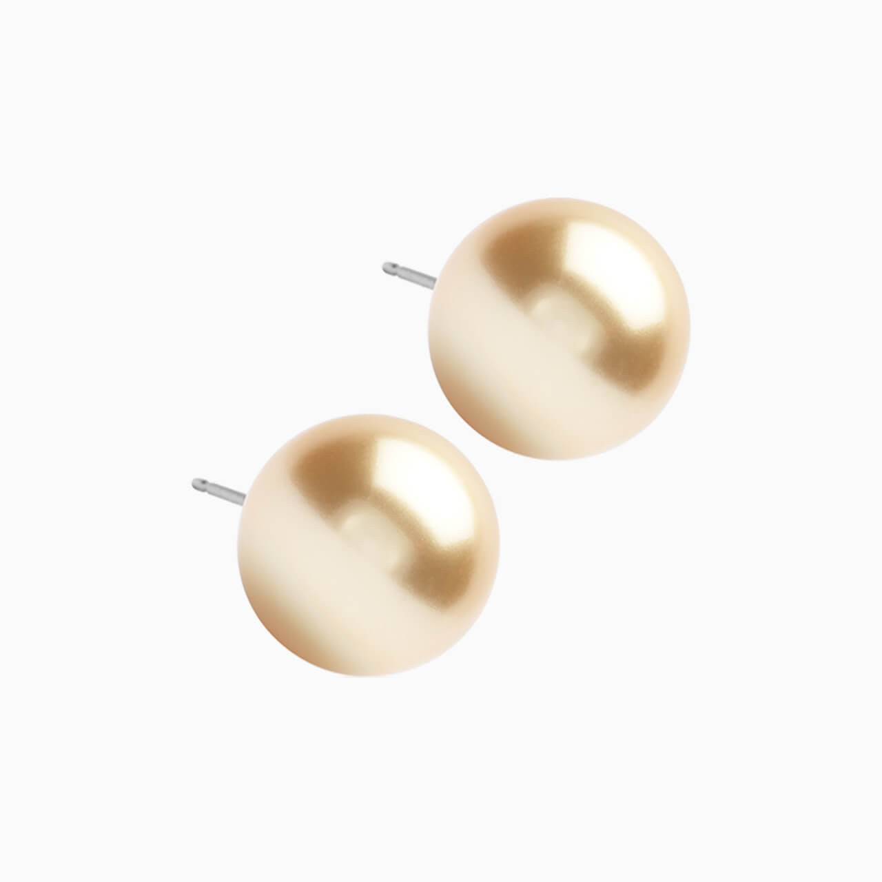 Natural Titanium Golden Shimmer Pearl Earrings