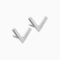 8mm Plain V Earrings