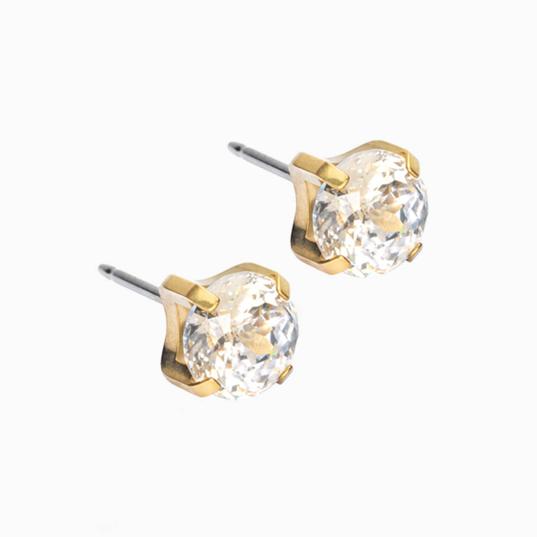 Warm shimmer hypoallergenic earrings
