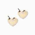 Golden Titanium 8mm Brilliance Sweetheart Crystal Earrings