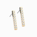 Golden Titanium Brilliance Straight 20mm Pendant Earrings
