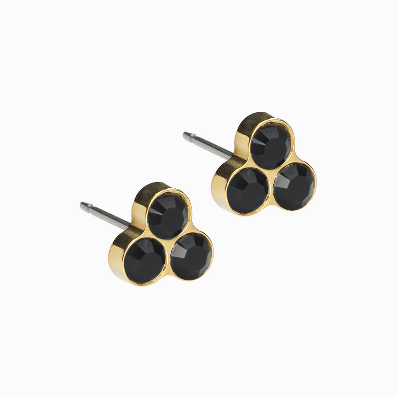 Hypoallergenic Golden Clover Earrings 8mm
