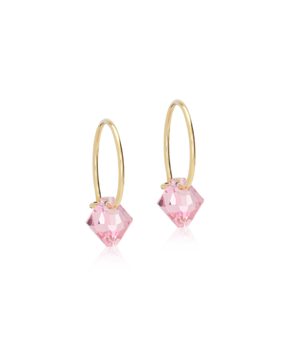 Nickel-Free Golden Titanium 12mm Bicone Pendant earrings