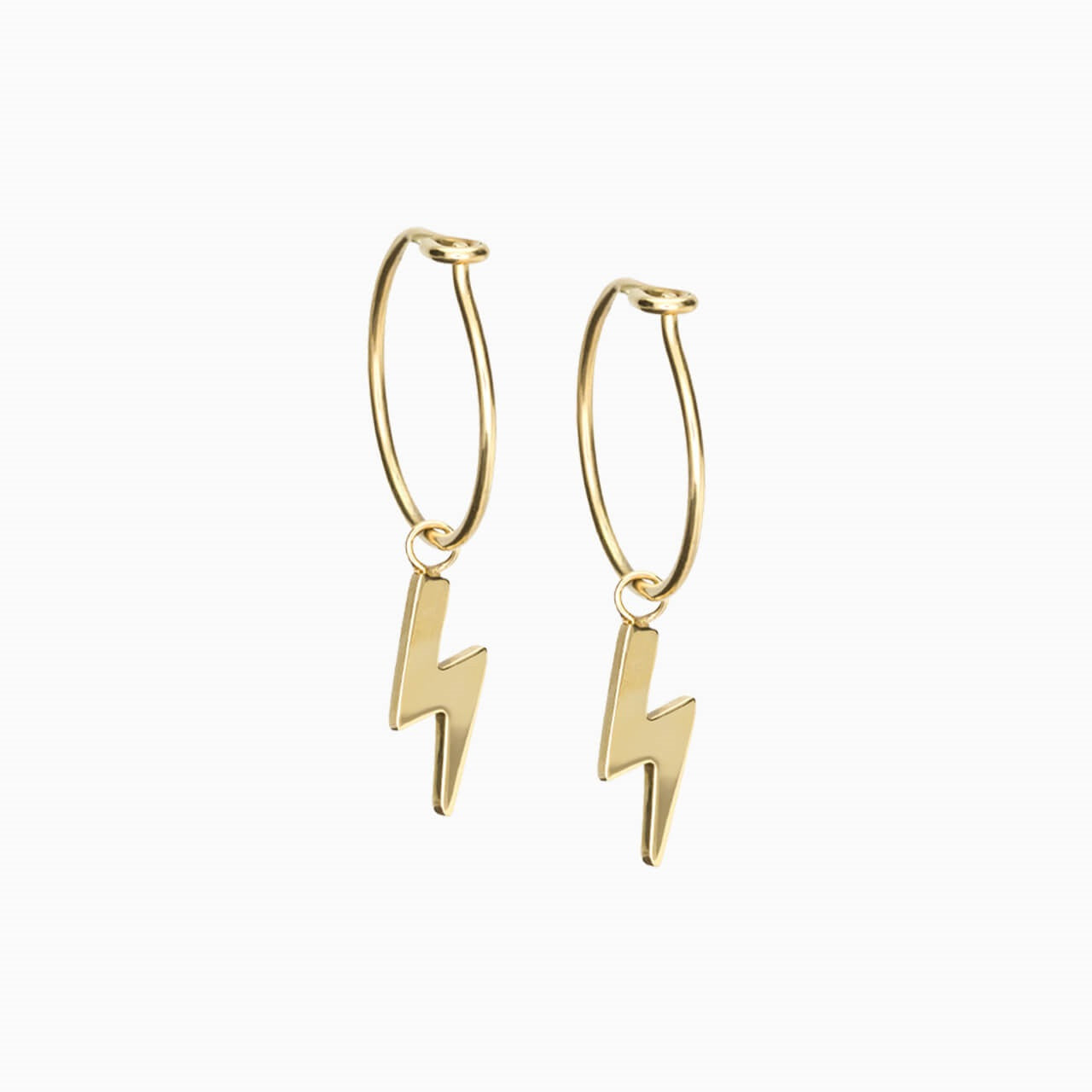 Golden Titanium Flash Pendant Ear Ring