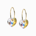 Golden Titanium Heart Pendant Earrings