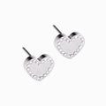 Silver Titanium 8mm Brilliance Sweetheart Crystal Earrings