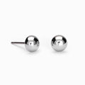 Silver Titanium 6mm Half Ball Earrings