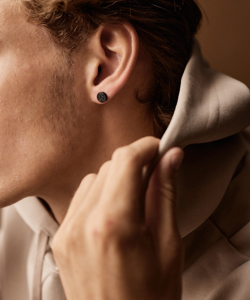 Black Titanium Paragon 8mm Earrings