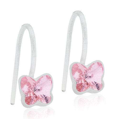 Medical Plastic Butterfly Pendant Earrings
