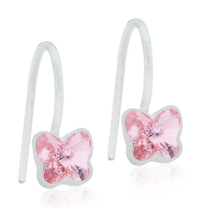 Medical Plastic Butterfly Pendant Earrings