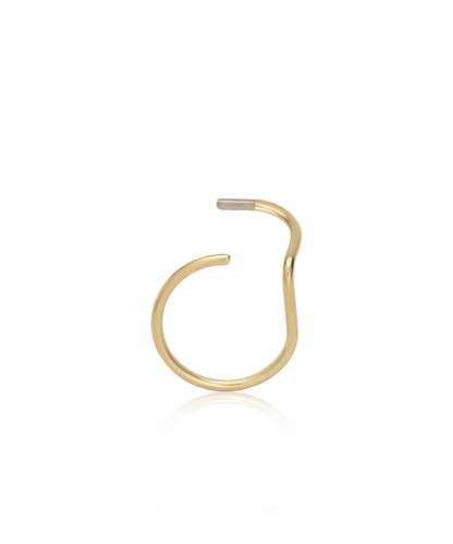 Golden Titanium Nose Ring, Left
