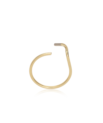 Golden Titanium Nose Ring, Left