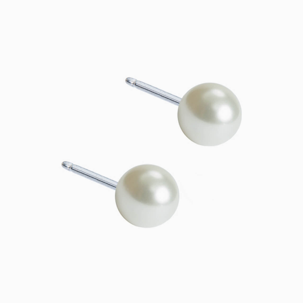 White Pearl Earrings