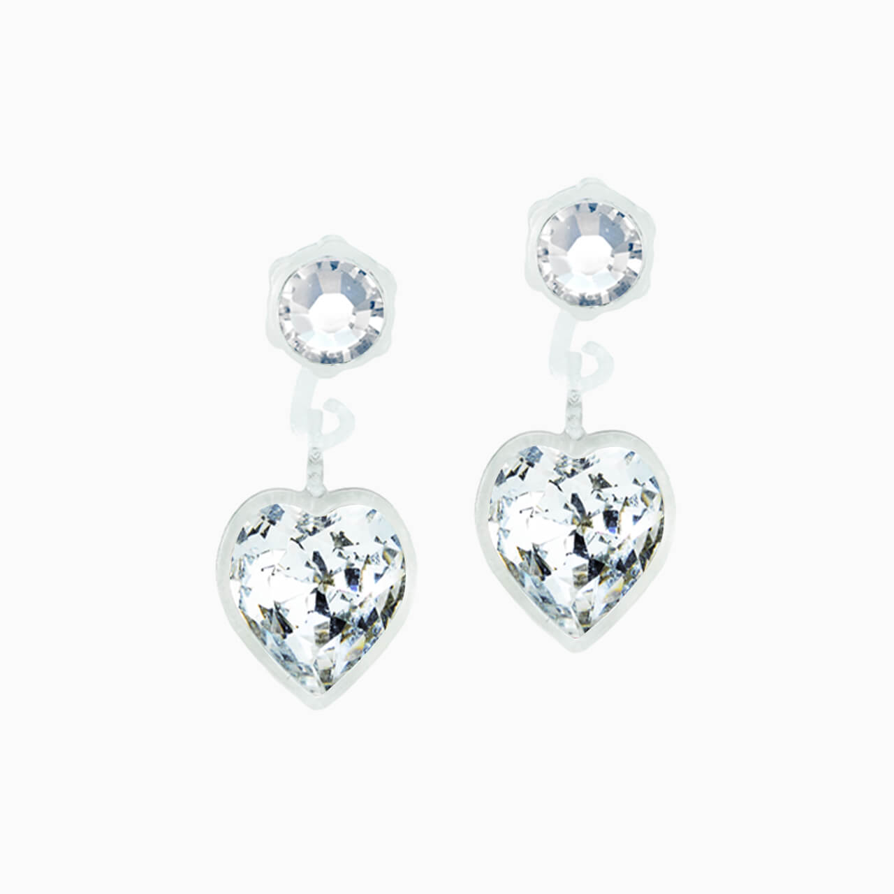 Medical Plastic Dangle Heart Earrings