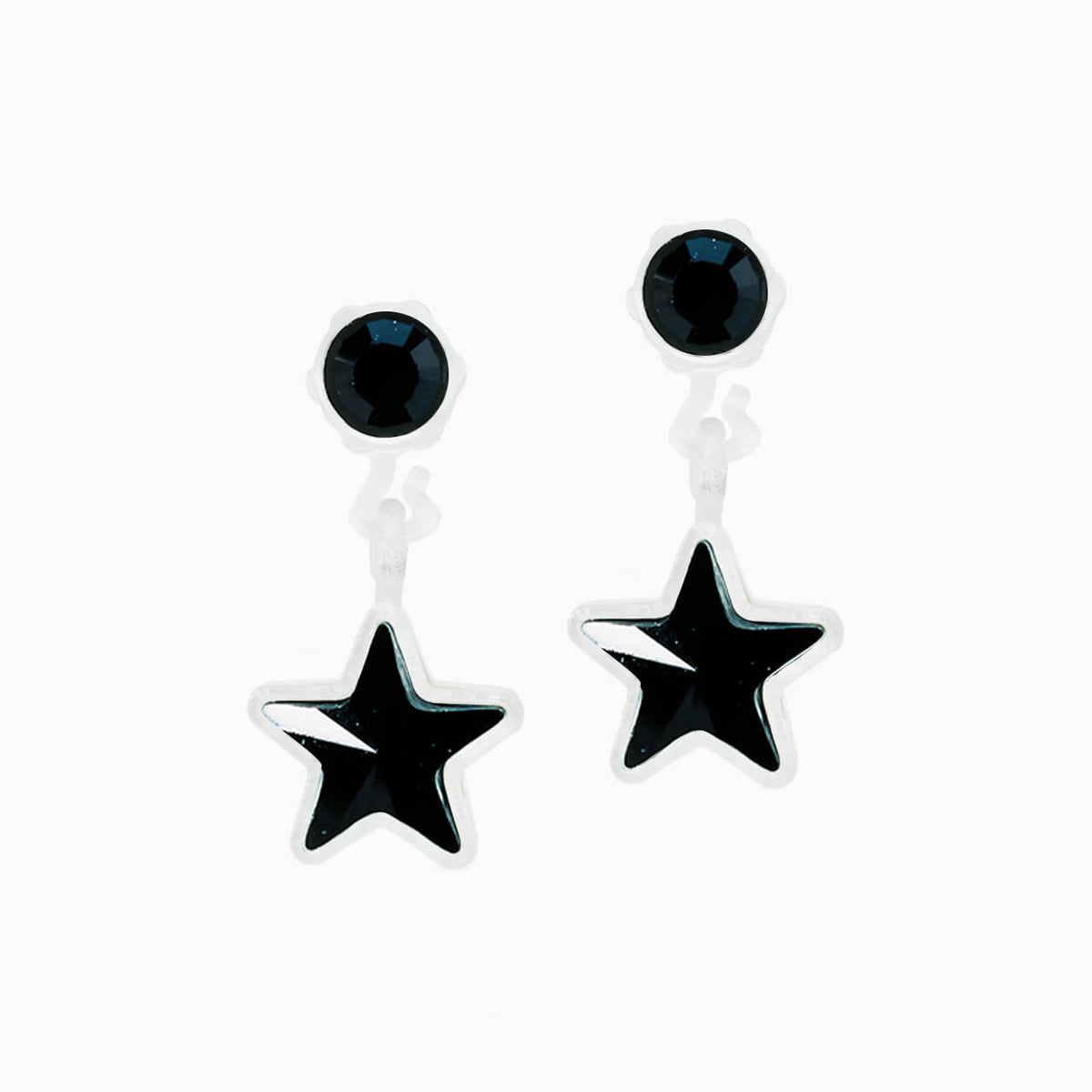 Medical Plastic Dangle Star Earrings