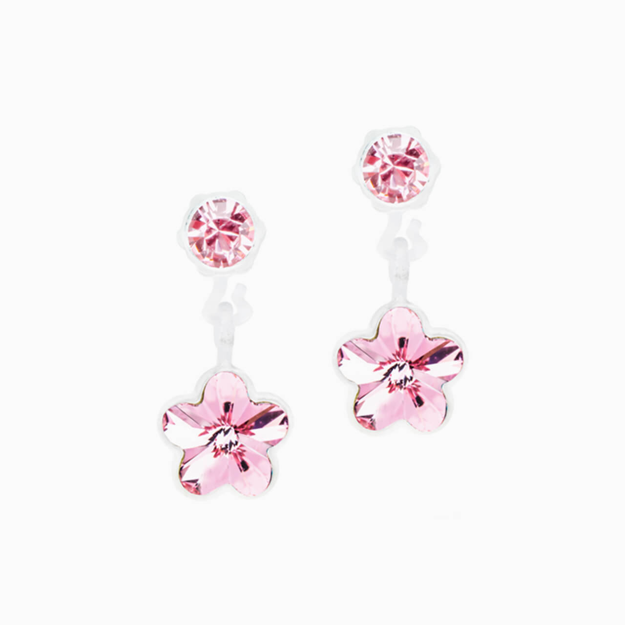 Medical Plastic Dangle Flower Earrings