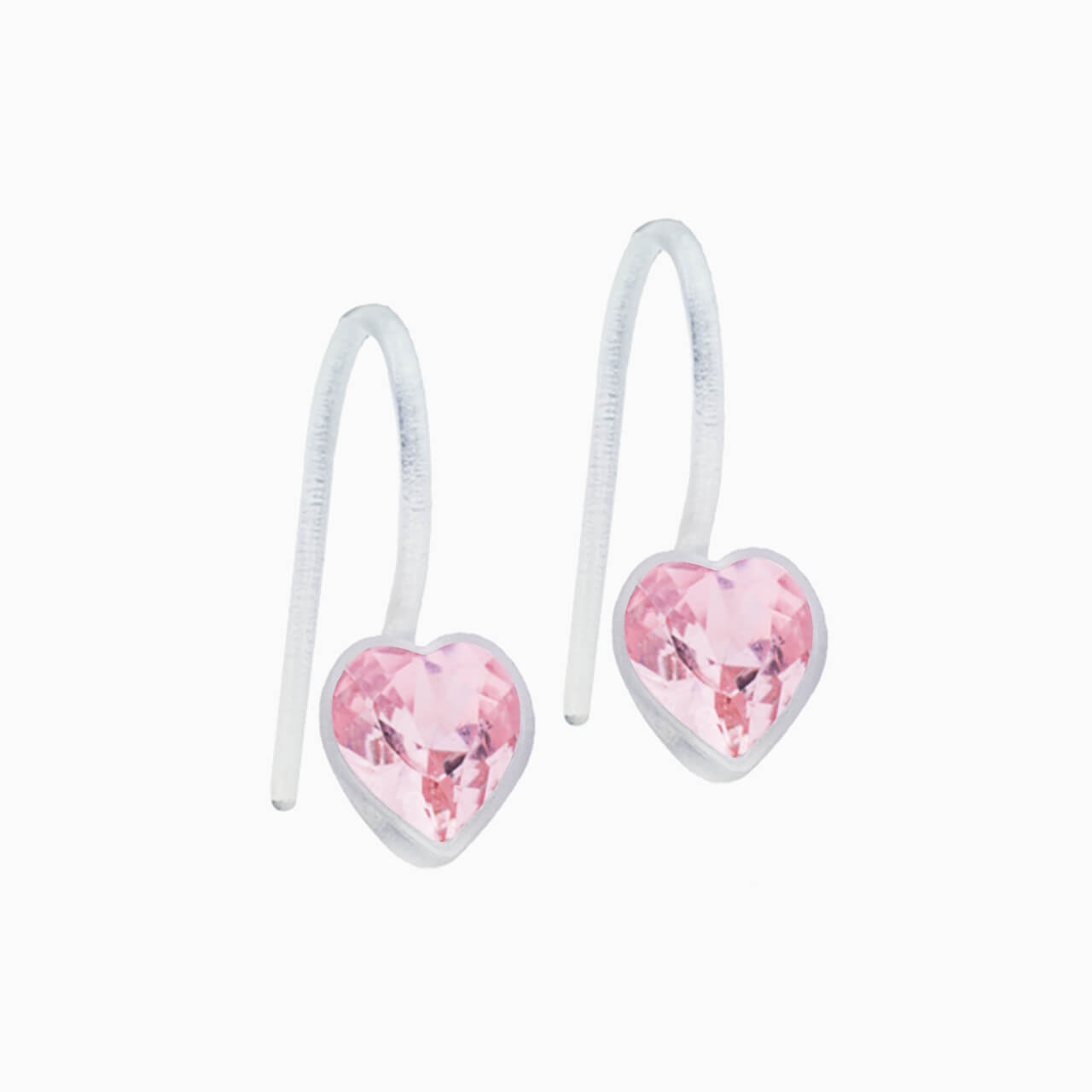 Medical Plastic Heart Pendant Earrings