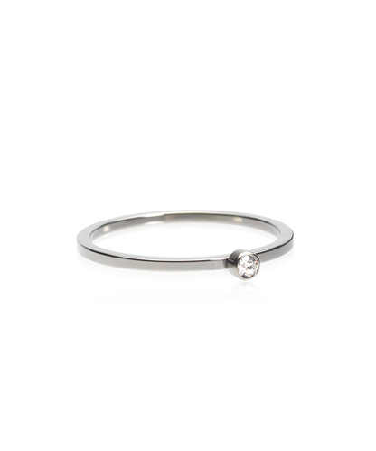 Bezel Tiny Crystal Ring