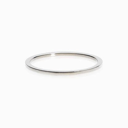 Cupped Tiny Ring in Natural Titanium ( silvery)