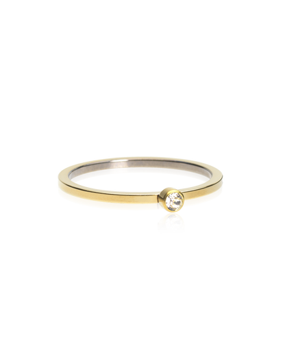 Bezel Tiny Crystal Ring