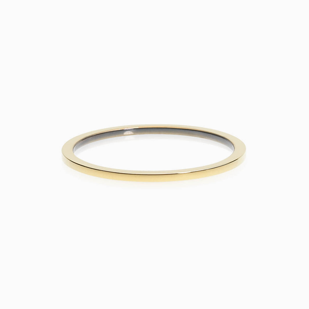 Hypoallergenic Cupped Tiny Ring In Golden Coating